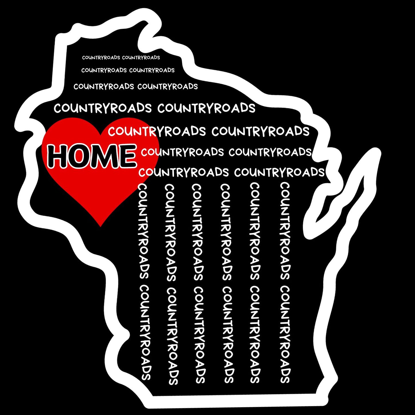 Country Roads Take Me Home Unisex t-shirt