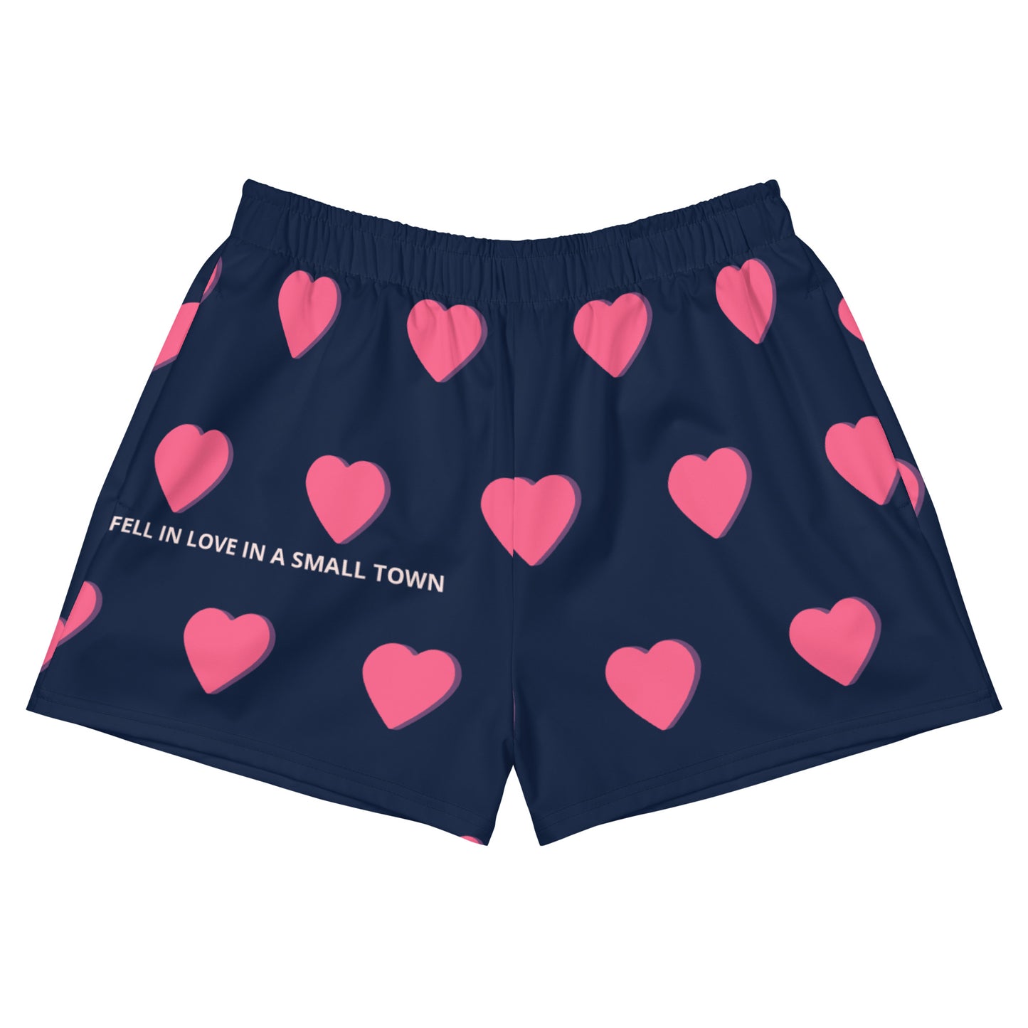 "Fell In Love In A Small Town" Women’s Recycled Athletic Shorts