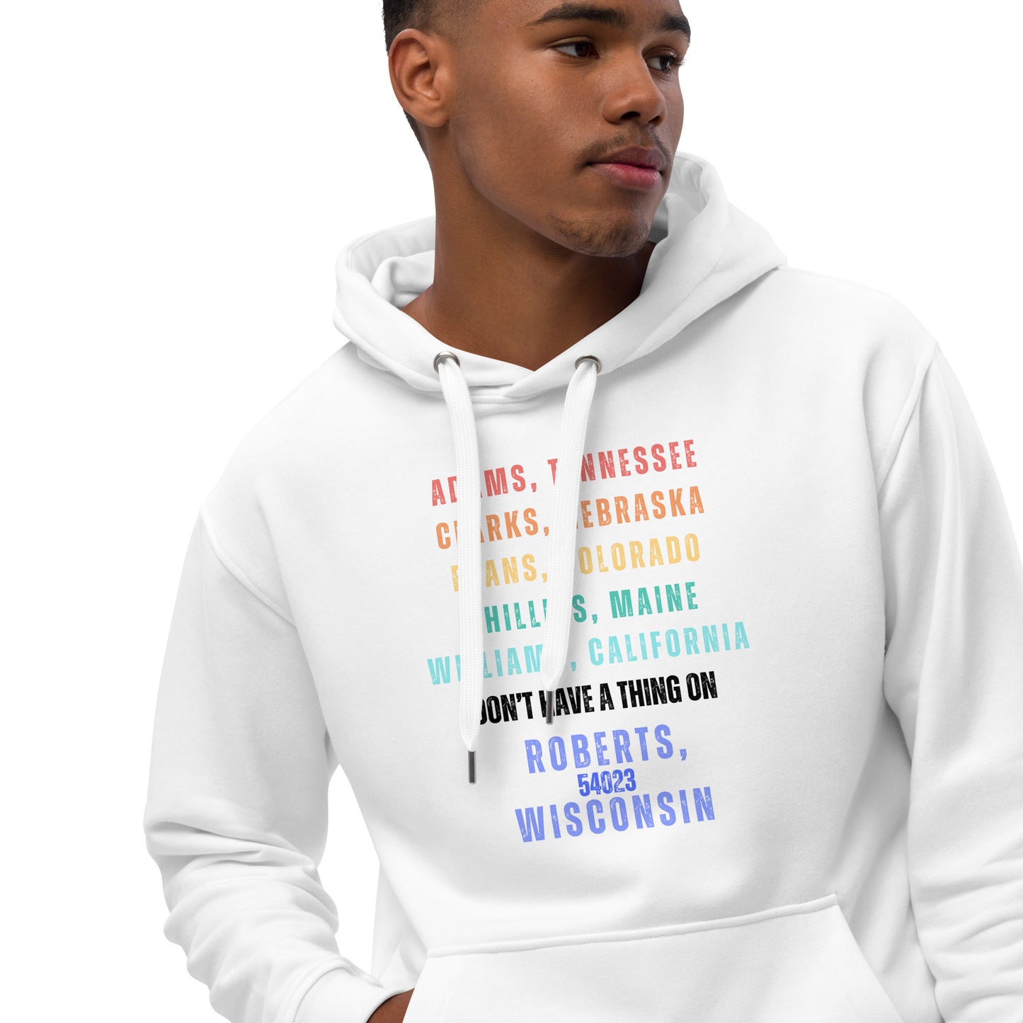 Roberts, WI Premium eco hoodie