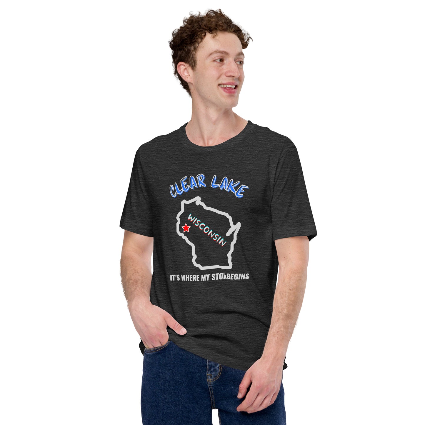 Clear Lake, "Where My Story Starts" Unisex t-shirt