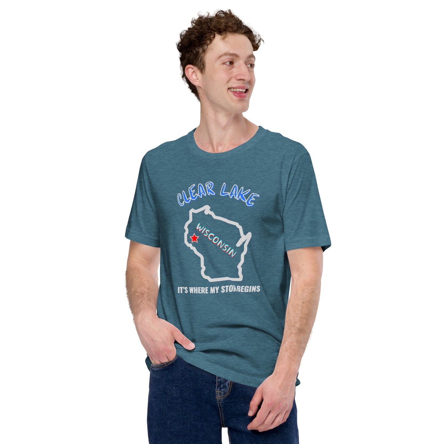Clear Lake, "Where My Story Starts" Unisex t-shirt