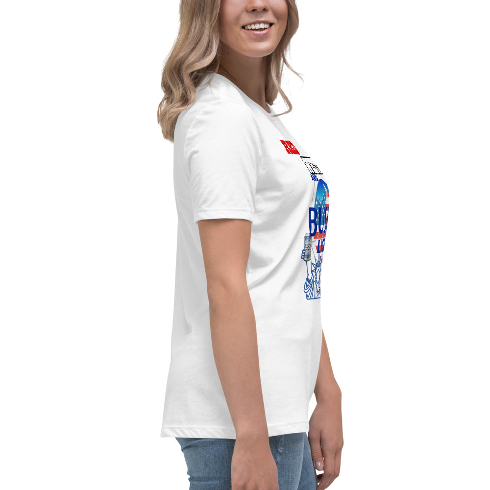 "Red, White & Busch Lite" Women's Relaxed T-Shirt