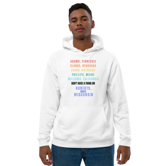 Roberts, WI Premium eco hoodie