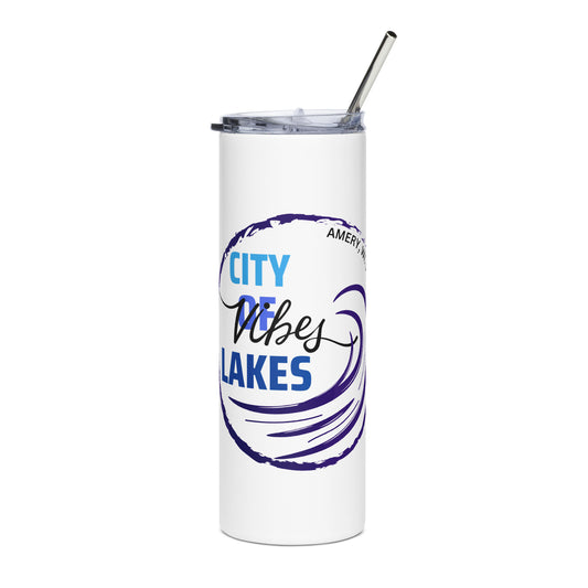 City of Lakes Vibes Stainless steel tumbler
