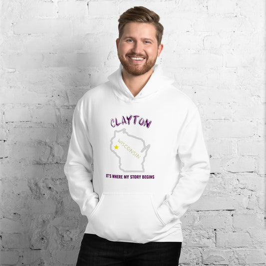 Clayton, Where My Story Starts Unisex Hoodie