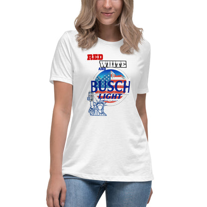 "Red, White & Busch Lite" Women's Relaxed T-Shirt